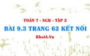 Bài 9.3 trang 62 Toán 7 Kết nối tri thức Tập 2